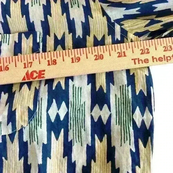 Robert Roller Rabbit Aztec Button Down Long Sleeve Shirt size Small Western - Picture 6 of 6